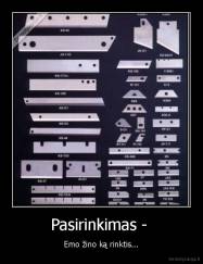 Pasirinkimas -  - Emo žino ką rinktis...