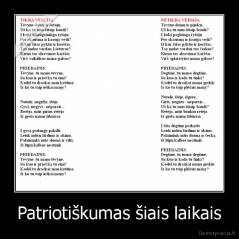 Patriotiškumas šiais laikais - 