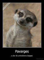 Pavarges - o dar tik antradienis baigesi