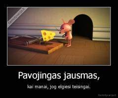 Pavojingas jausmas, - kai manai, jog elgiesi teisingai.