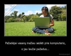 Pažadėjai vasarą mažiau sėdėti prie kompiuterio, - o jau laužai pažadus...