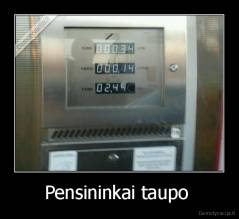 Pensininkai taupo  - 