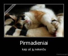 Pirmadieniai - kaip aš jų nekenčiu