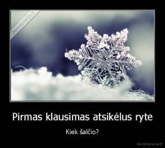 Pirmas klausimas atsikėlus ryte - Kiek šalčio?
