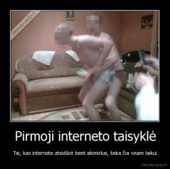 Pirmoji interneto taisyklė - Tai, kas internete atsidūrė bent akimirkai, lieka čia visam laikui