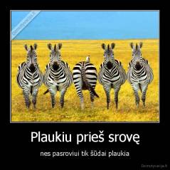 Plaukiu prieš srovę - nes pasroviui tik šūdai plaukia