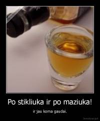 Po stikliuka ir po maziuka! - ir jau koma gaudai.