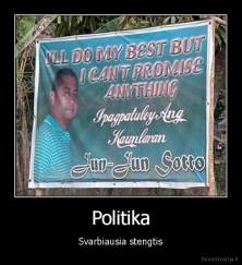 Politika - Svarbiausia stengtis