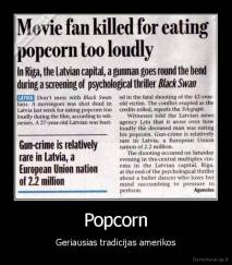 Popcorn - Geriausias tradicijas amerikos