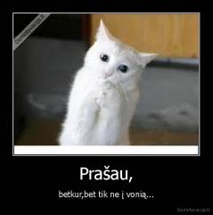 Prašau, - betkur,bet tik ne į vonią...