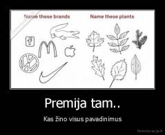 Premija tam.. - Kas žino visus pavadinimus