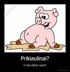 Prikiaulinai? - O kas dabar valys?