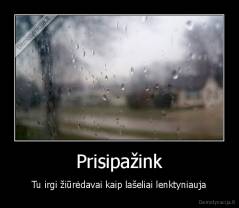 Prisipažink - Tu irgi žiūrėdavai kaip lašeliai lenktyniauja