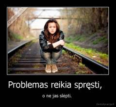 Problemas reikia spręsti,   - o ne jas slėpti. 