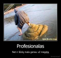 Profesionalas - Net ir šūdą mala geriau už mėgėją