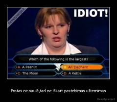Protas ne saulė,tad ne iškart pastebimas užtemimas - 