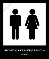 Protingas vyras + protinga moteris = - romanas