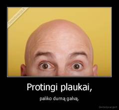Protingi plaukai, - paliko durną galvą.