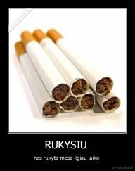 RUKYSIU  - nes rukyta mesa ilgiau laiko 