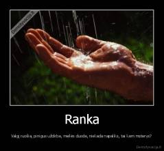 Ranka - Valgį ruošia, pinigus uždirba, meilės duoda, niekada napaliks, tai kam moterys?