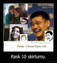 Rask 10 skirtumu. - 