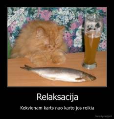 Relaksacija - Kekvienam karts nuo karto jos reikia