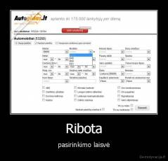 Ribota - pasirinkimo laisvė