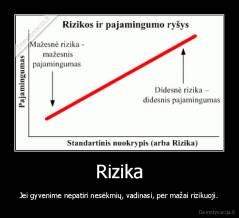 Rizika - Jei gyvenime nepatiri nesėkmių, vadinasi, per mažai rizikuoji.