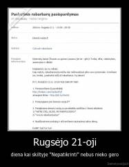 Rugsėjo 21-oji - diena kai skiltyje "Nepatikrinti" nebus nieko gero