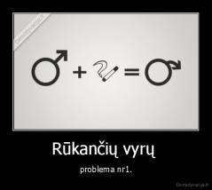 Rūkančių vyrų  - problema nr1.