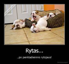 Rytas... - ..po penktadieninio rytojaus!
