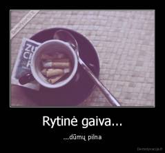 Rytinė gaiva... - ...dūmų pilna