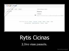 Rytis Cicinas - Jį žino visas pasaulis.