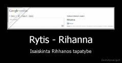 Rytis - Rihanna - Isaiskinta Rihhanos tapatybe