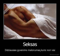 Seksas - Didziausias gyvenimo malonumas,kurio nori visi