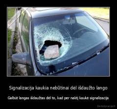 Signalizacija kaukia nebūtinai dėl išdaužto lango - Galbūt langas išdaužtas dėl to, kad per naktį kaukė signalizacija
