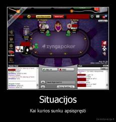 Situacijos - Kai kurios sunku apsispręsti
