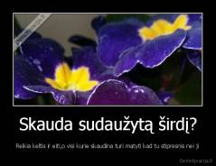 Skauda sudaužytą širdį? - Reikia keltis ir eiti,o visi kurie skaudina turi matyti kad tu stipresnis nei ji