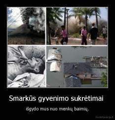 Smarkūs gyvenimo sukrėtimai  - išgydo mus nuo menkų baimių.