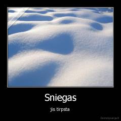 Sniegas - jis tirpsta