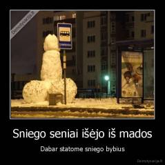 Sniego seniai išėjo iš mados - Dabar statome sniego bybius