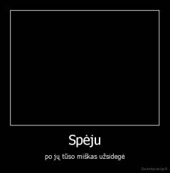 Spėju - po jų tūso miškas užsidegė