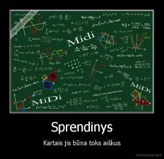 Sprendinys - Kartais jis būna toks aiškus