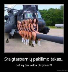 Sraigtasparnių pakilimo takas.. - bet ką ten veikia pingvinas??