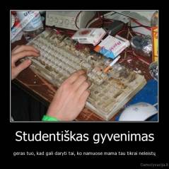 Studentiškas gyvenimas - geras tuo, kad gali daryti tai, ko namuose mama tau tikrai neleistų