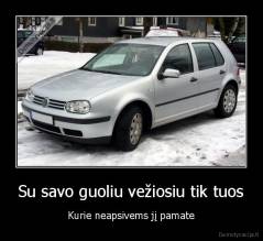 Su savo guoliu vežiosiu tik tuos - Kurie neapsivems jį pamate