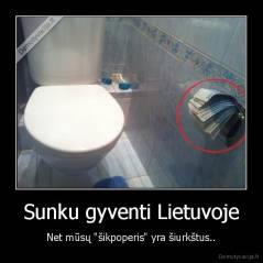 Sunku gyventi Lietuvoje - Net mūsų "šikpoperis" yra šiurkštus..