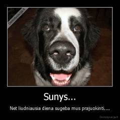 Sunys... - Net liudniausia diena sugeba mus prajuokinti....