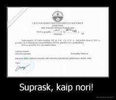 Suprask, kaip nori!  - 