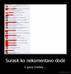 Surask ko nekomentavo dodė - ir gausi medaly....